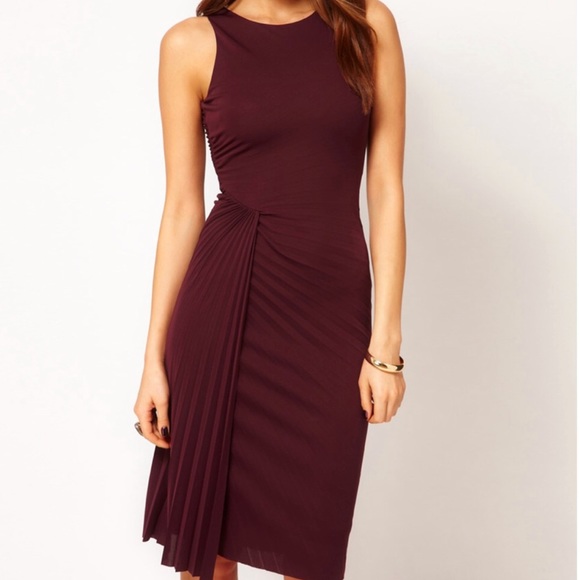 Halston Heritage Dresses & Skirts - Halston Heritage Open Pleated Side Drape Dress